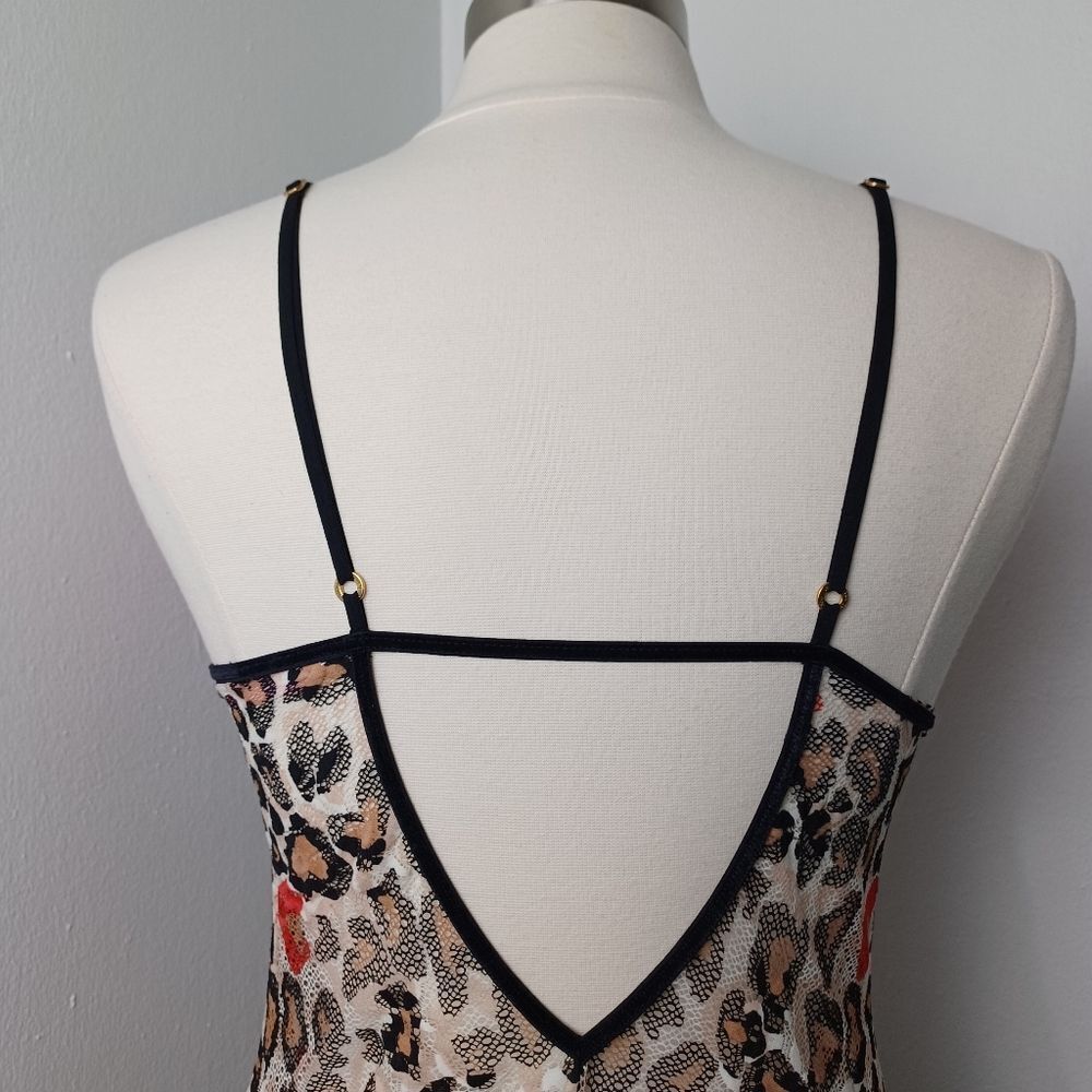 Victoria's Secret Very Sexy Y2K Red Lace Leopard Print Babydoll Chemise Small - Picture 6 of 11